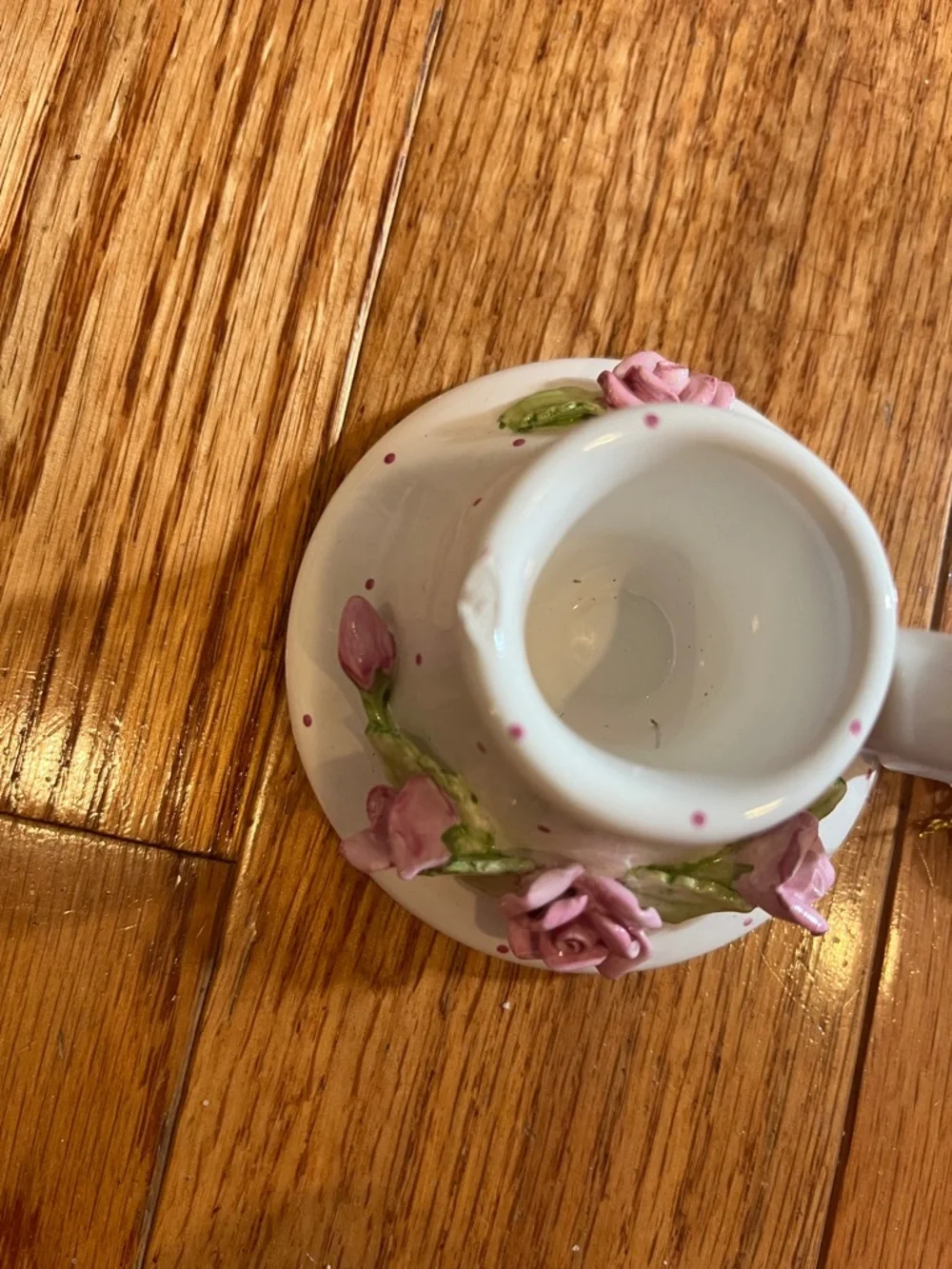 Hand & Heart ceramic children’s tea Set with Pink Rose Appliqués